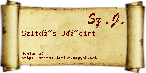 Szitás Jácint névjegykártya